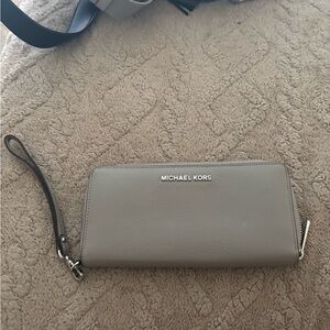 Michael Kors Taupe Wristlet